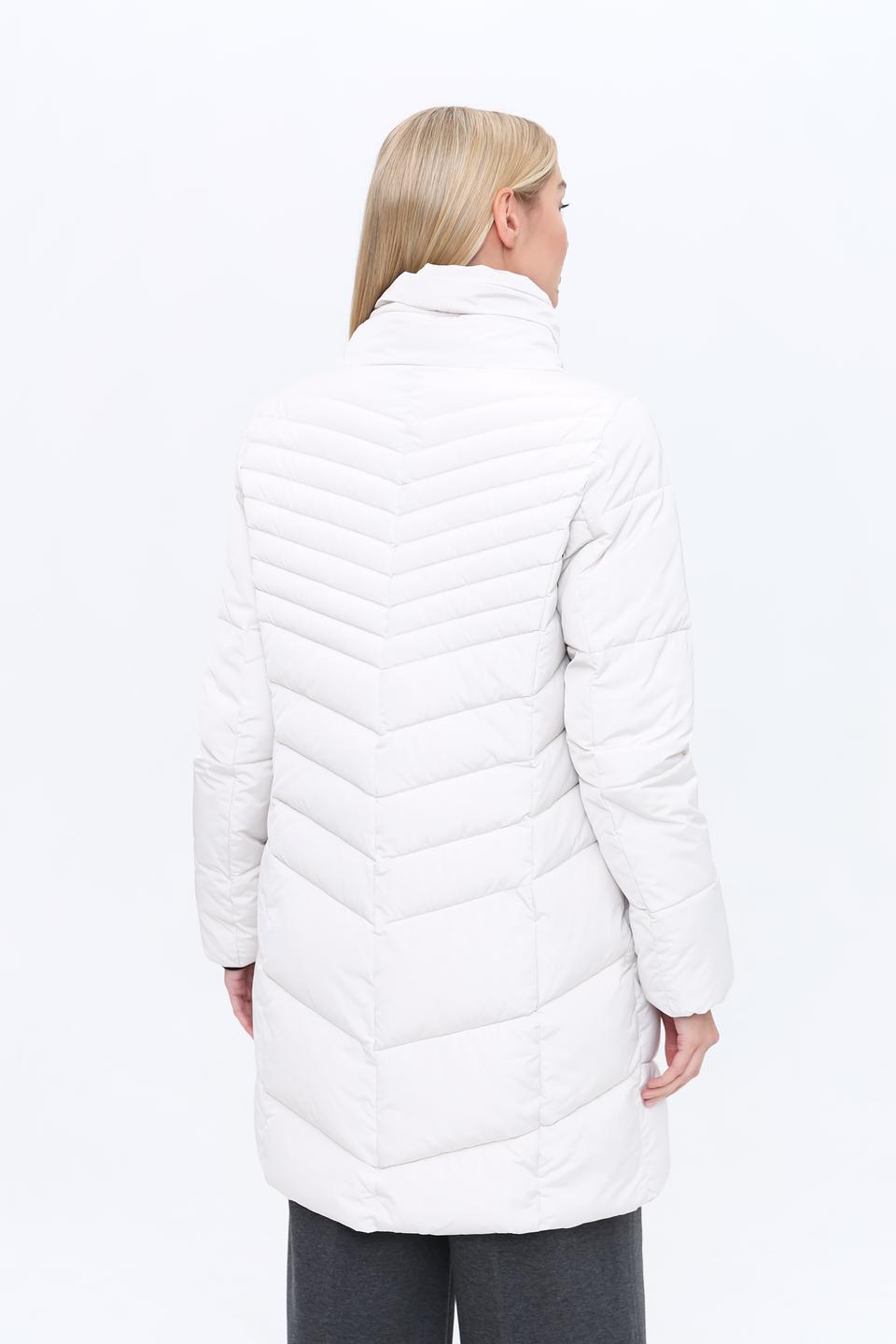 Пальто District стеганое белое