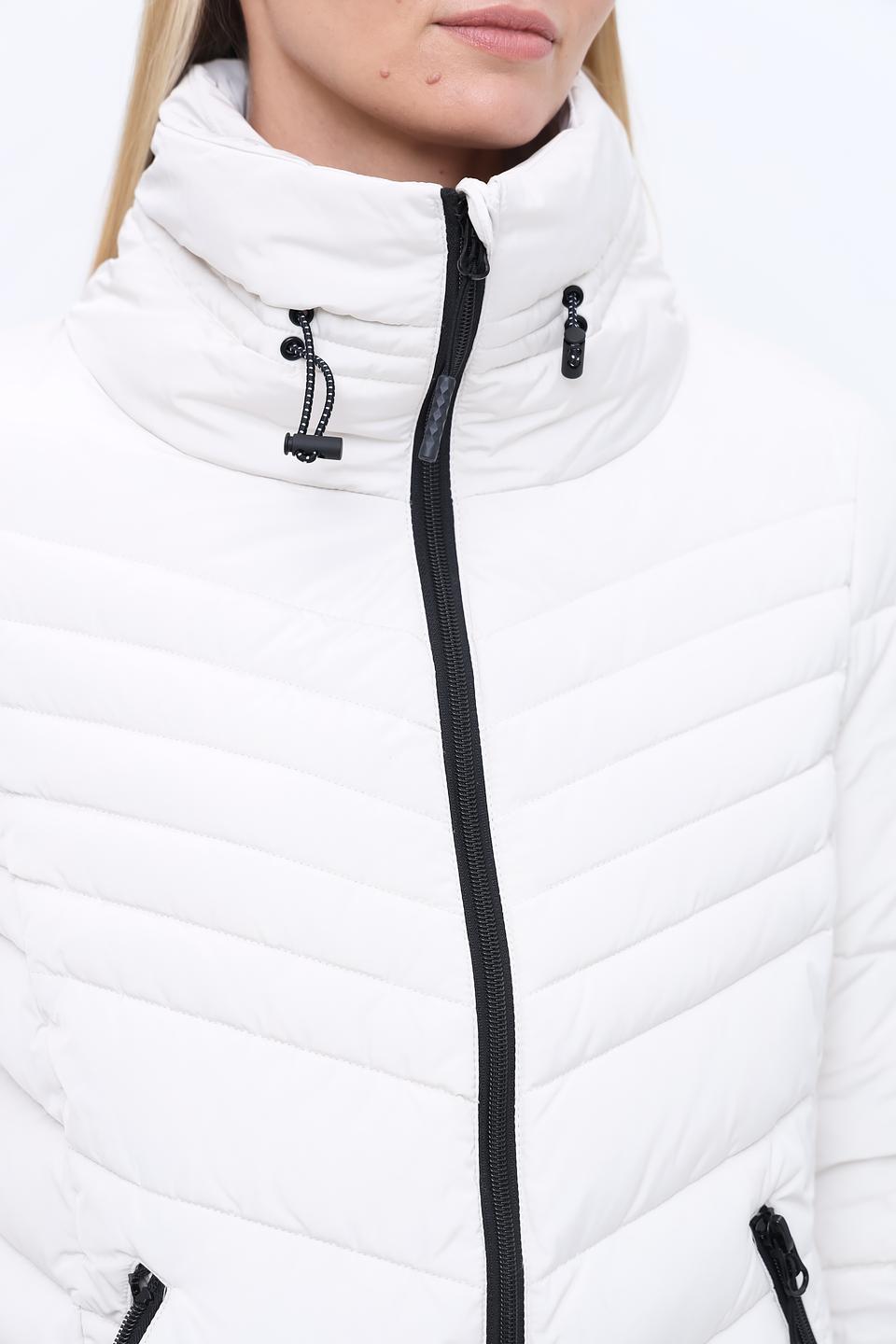 Пальто District стеганое белое