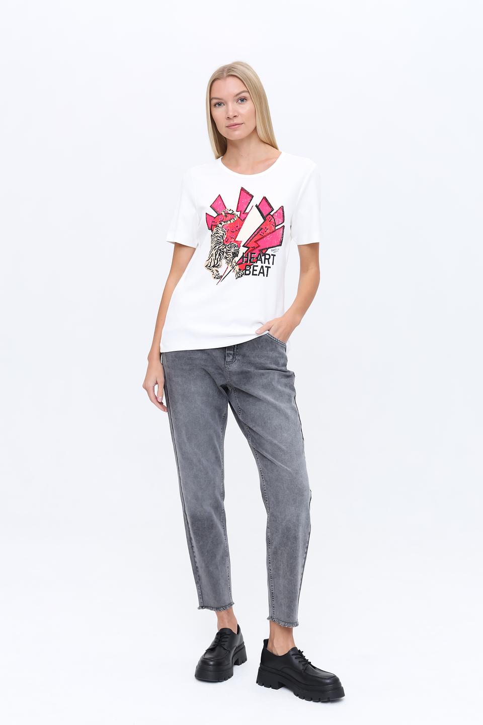 Джинсы Taifun серые с потертостями