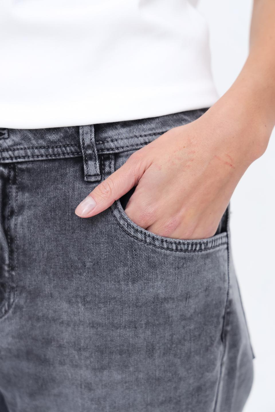 Джинсы Taifun серые с потертостями