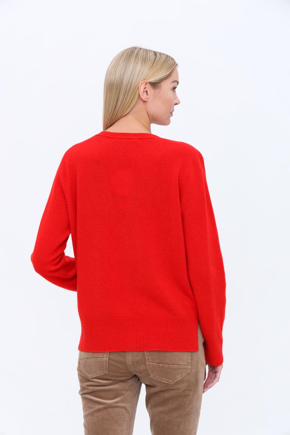Кардиган Oui красный с карманами