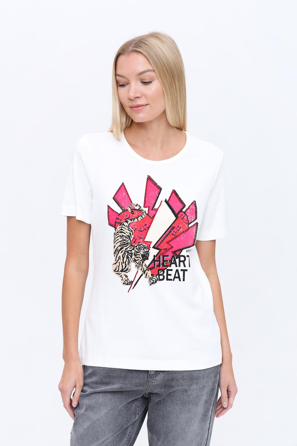 Футболка Oui с принтом тигра, белый