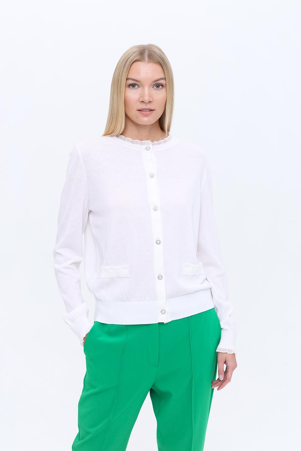 Жакет Marc Cain с пуговицами белый