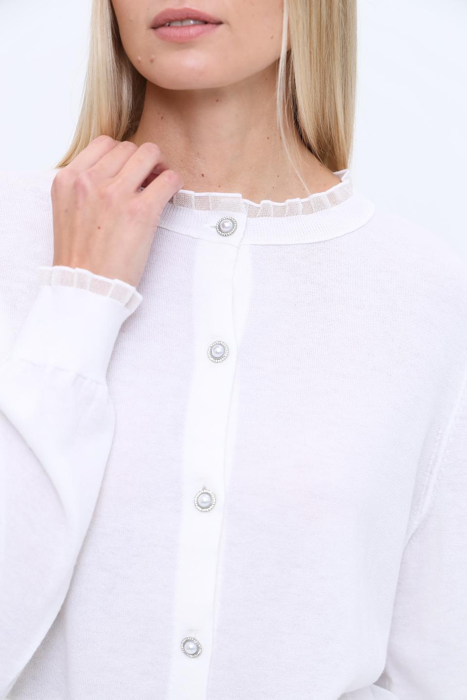 Жакет Marc Cain с пуговицами белый
