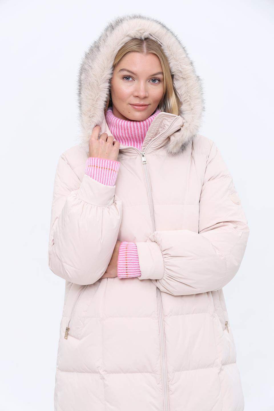 Пальто Marc Cain стеганое бежевое