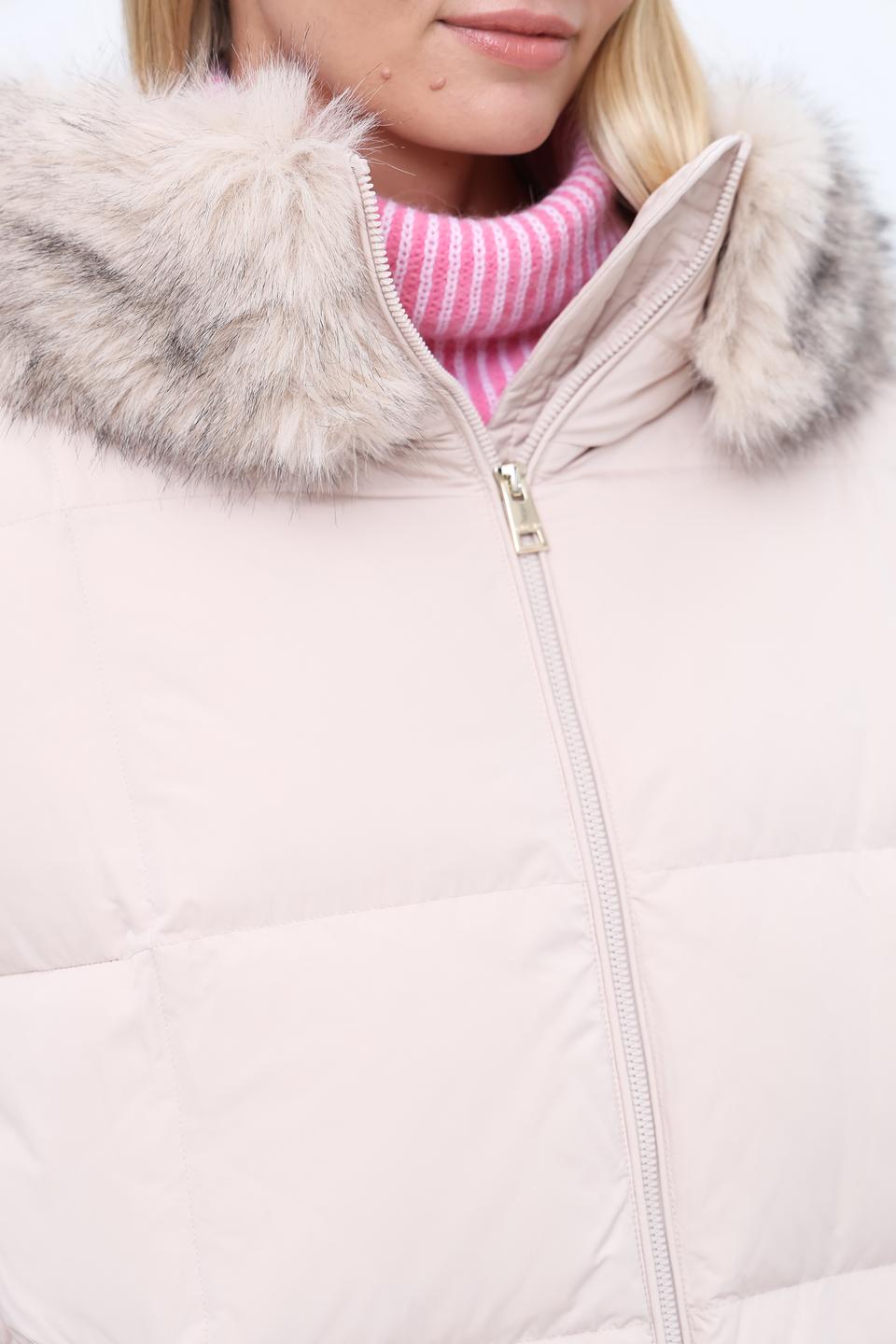 Пальто Marc Cain стеганое бежевое