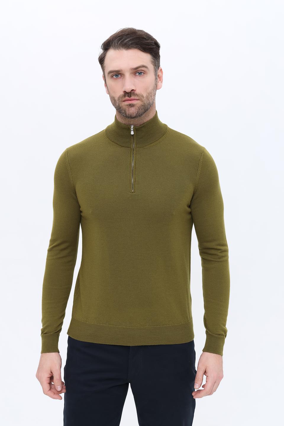 Джемпер Radi Perugia оливковый с молнией