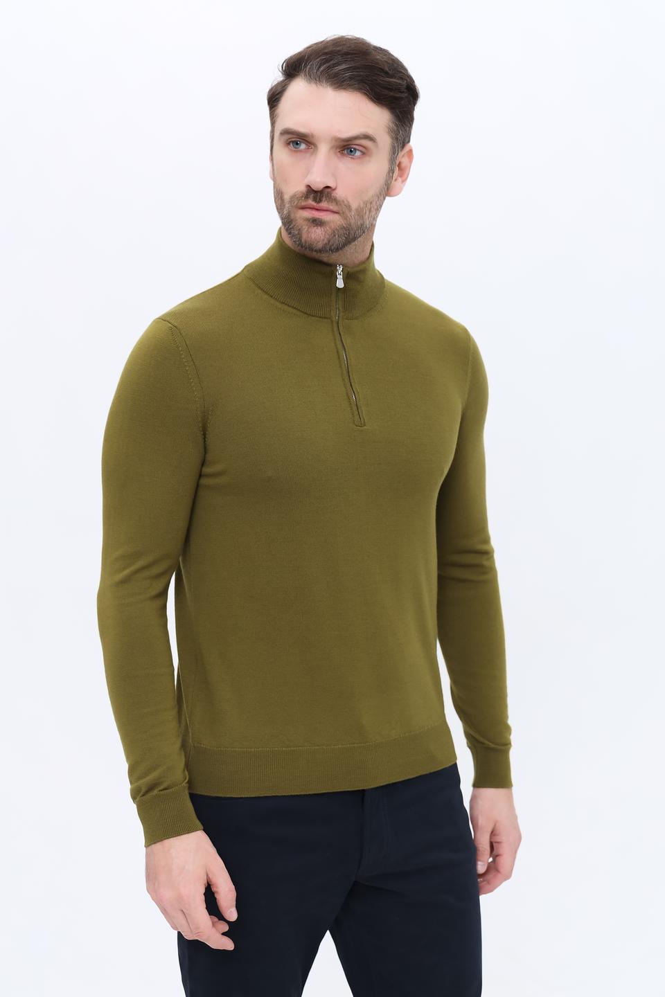 Джемпер Radi Perugia оливковый с молнией