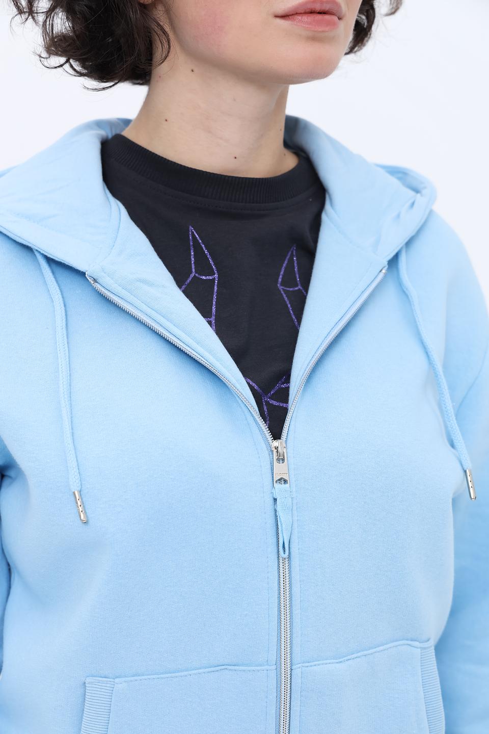 Джемпер Alcott с капюшоном голубой