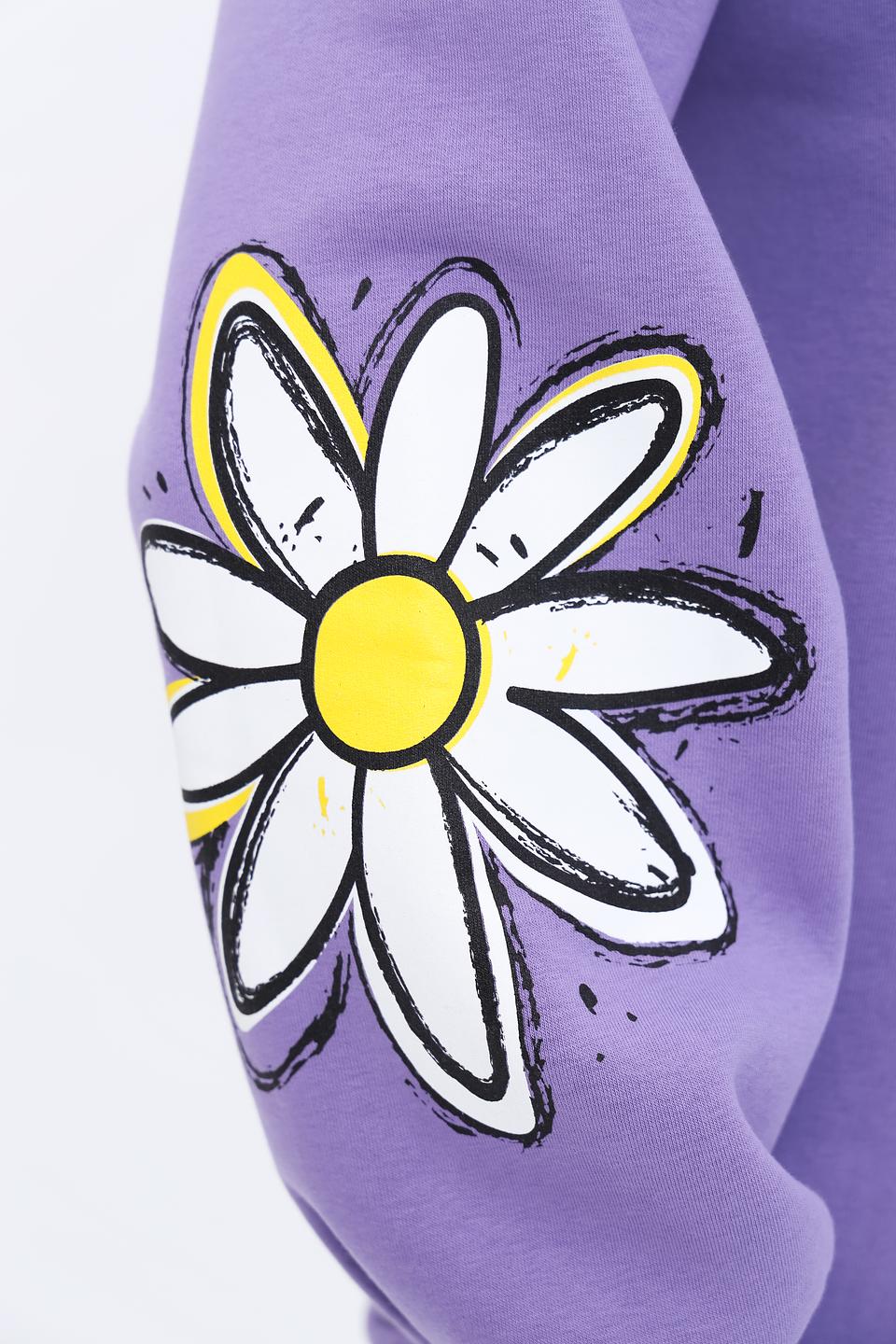 Джемпер Alcott с принтом LOVE лавандовый