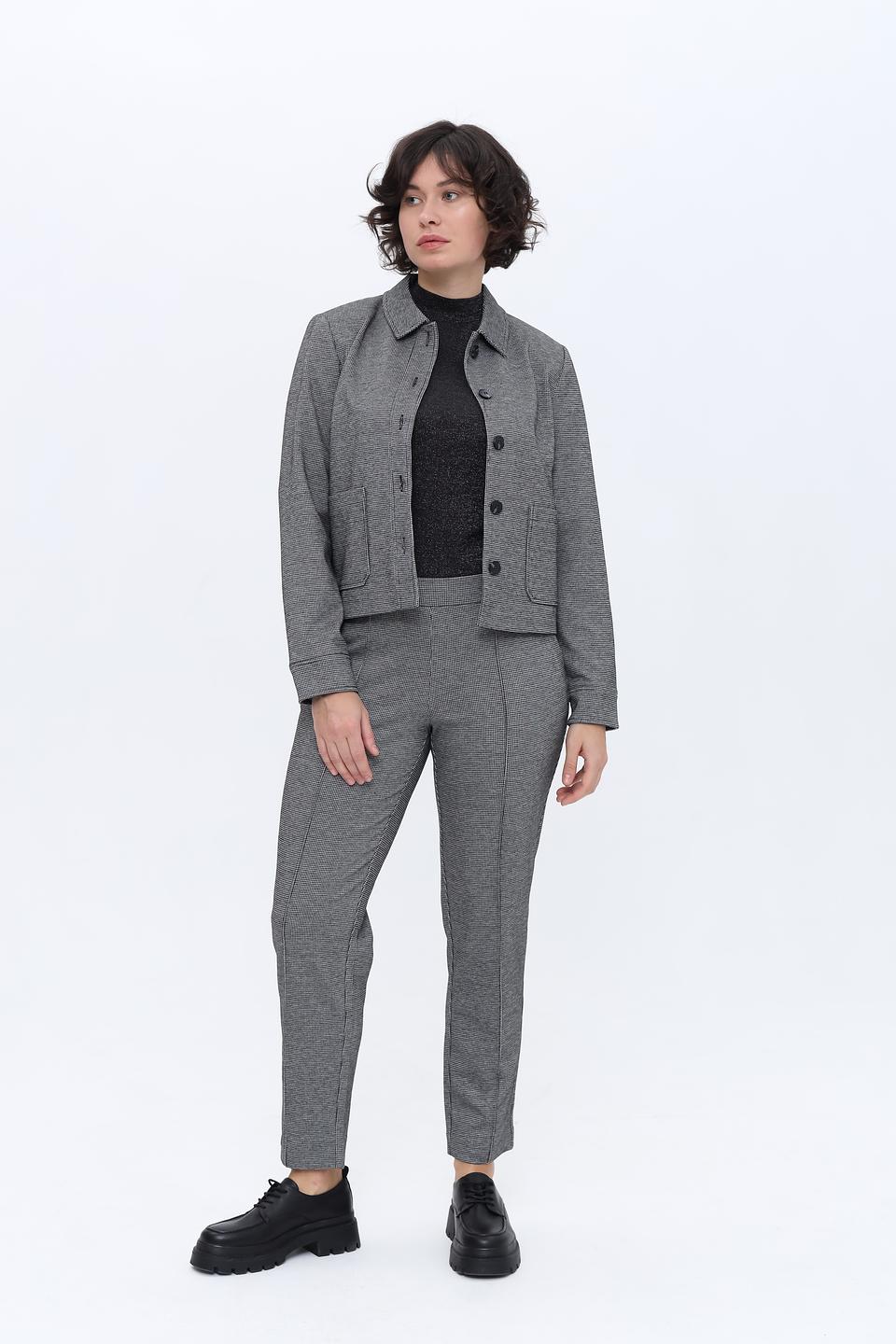 Жакет Olsen в клетку серый