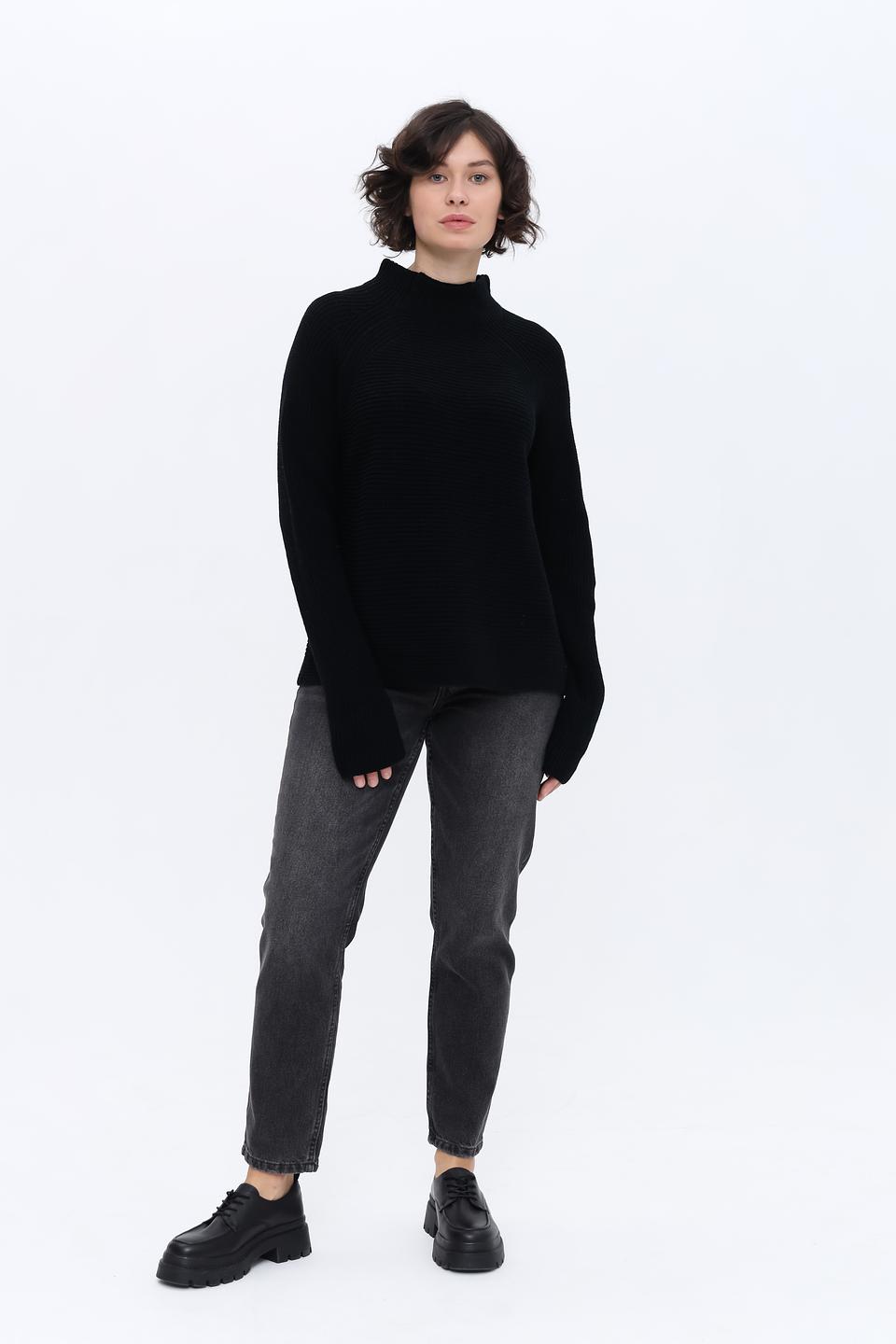 Пуловер Olsen чёрный с горлом