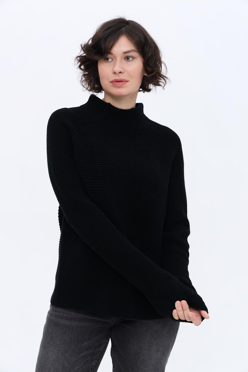 Пуловер Olsen чёрный с горлом