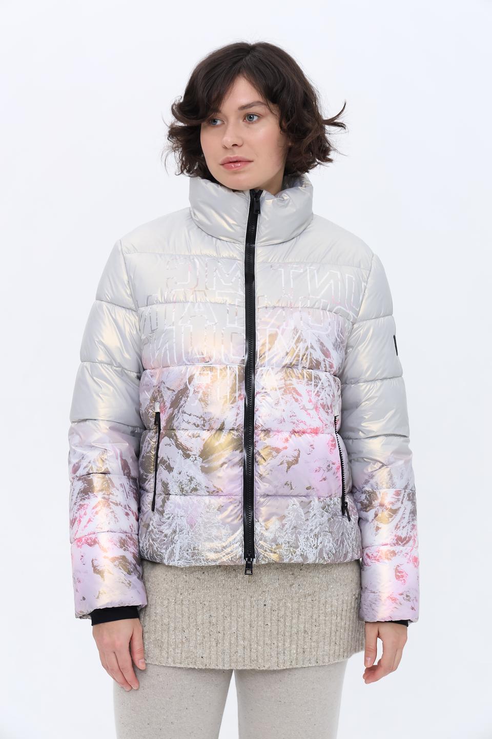 Куртка Marc Cain Sports с принтом серебристая