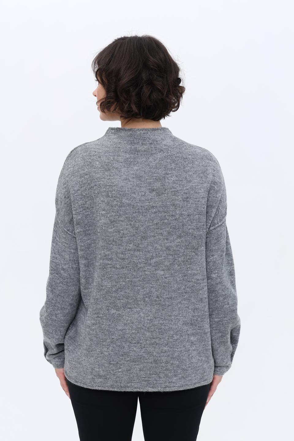 Пуловер Monari серый с пуговицами