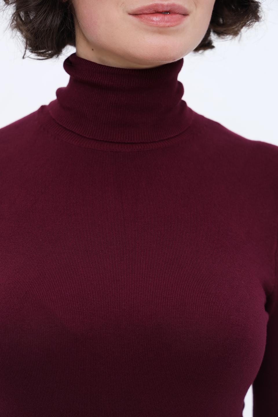 Водолазка Alcott с пуговицами бордовая