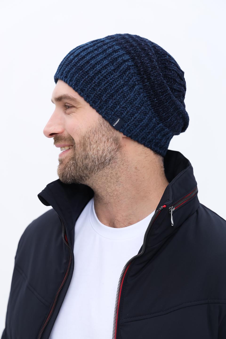 Шапка Lerros вязаная синяя