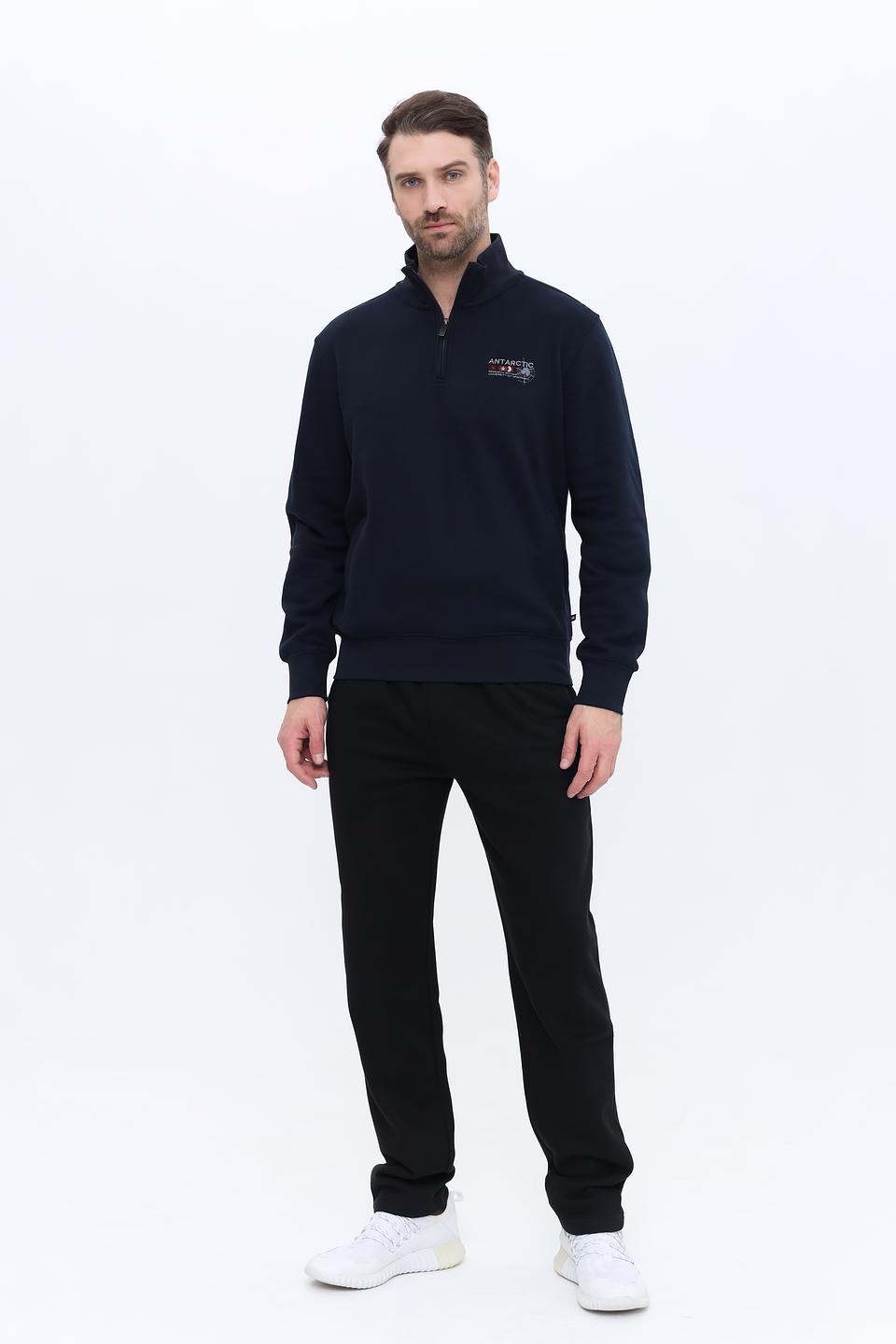 Джемпер Granchio мужской тёмно-синий с молнией