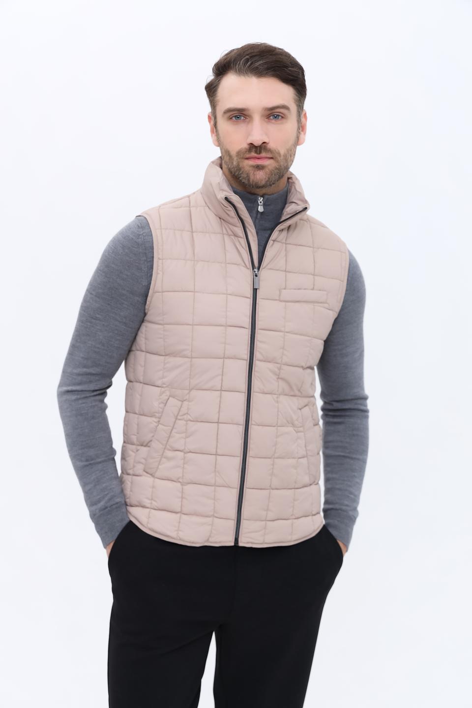 Жилет Alcott стеганый бежевый