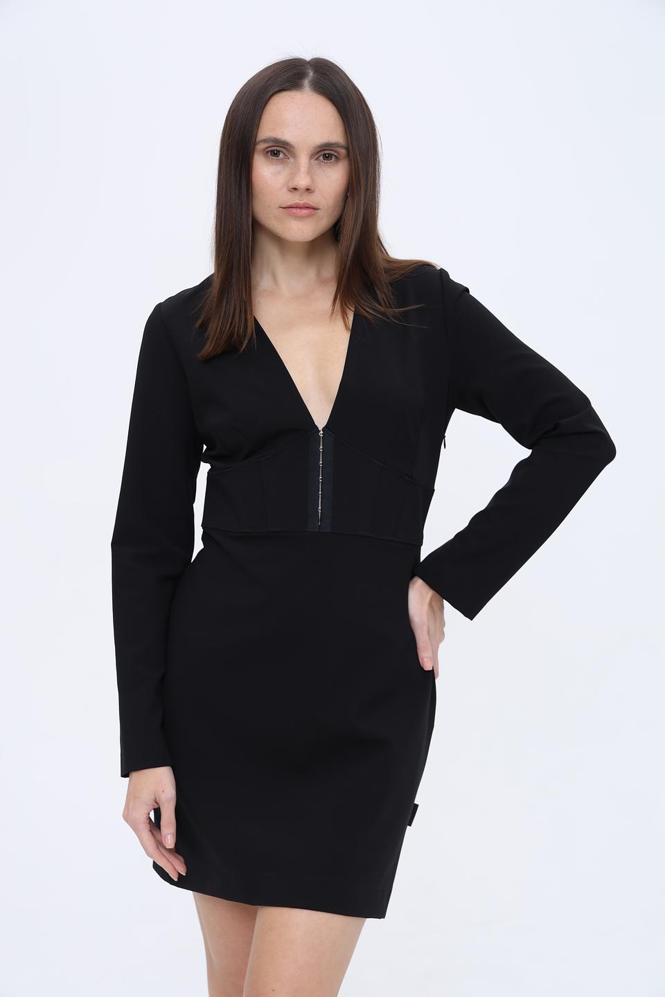 Платье Hugo чёрное с молнией