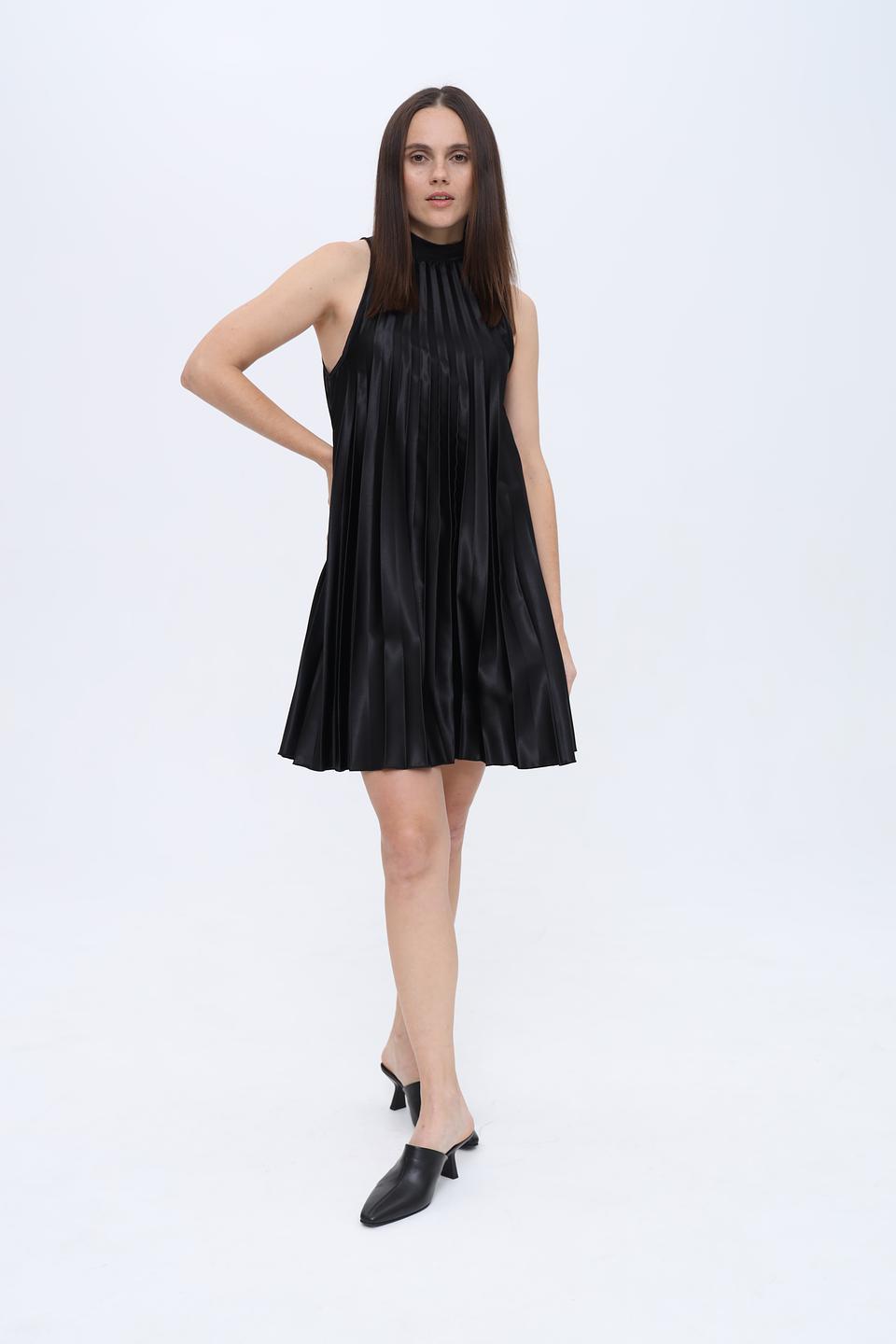 Платье Alcott плиссе чёрное