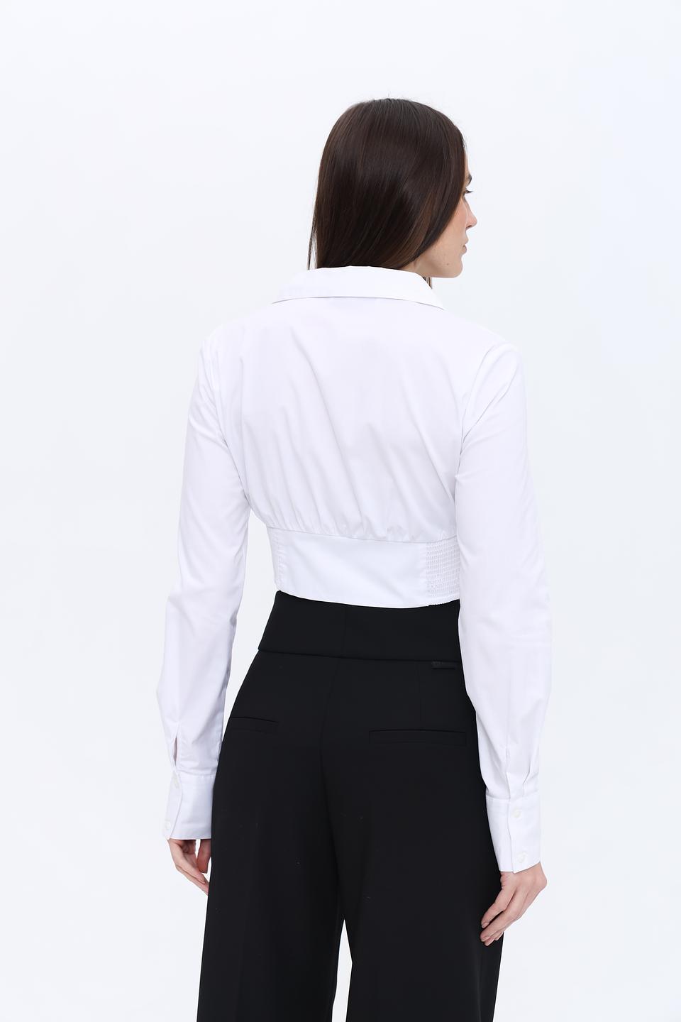 Блуза Alcott женская белая с фигурным вырезом