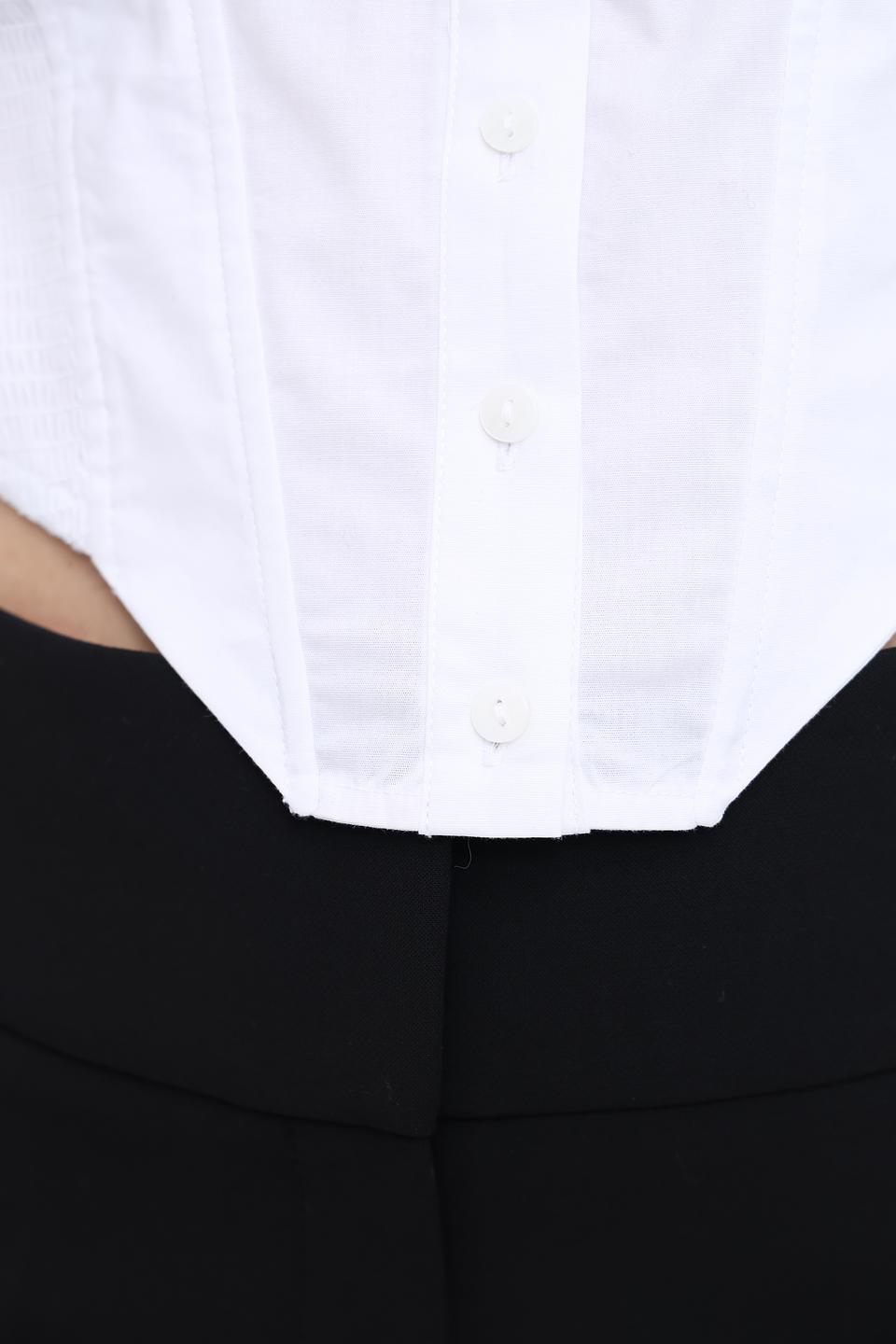 Блуза Alcott женская белая с фигурным вырезом