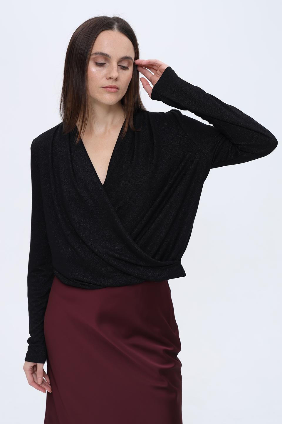 Блуза Gerry Weber с запахом чёрная