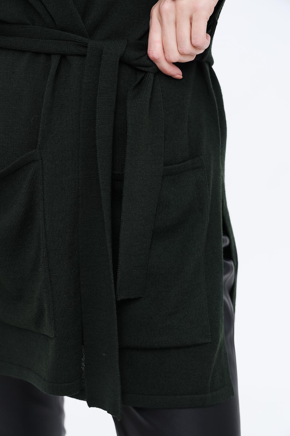 Жилет Pezzo с капюшоном, тёмно-зелёный