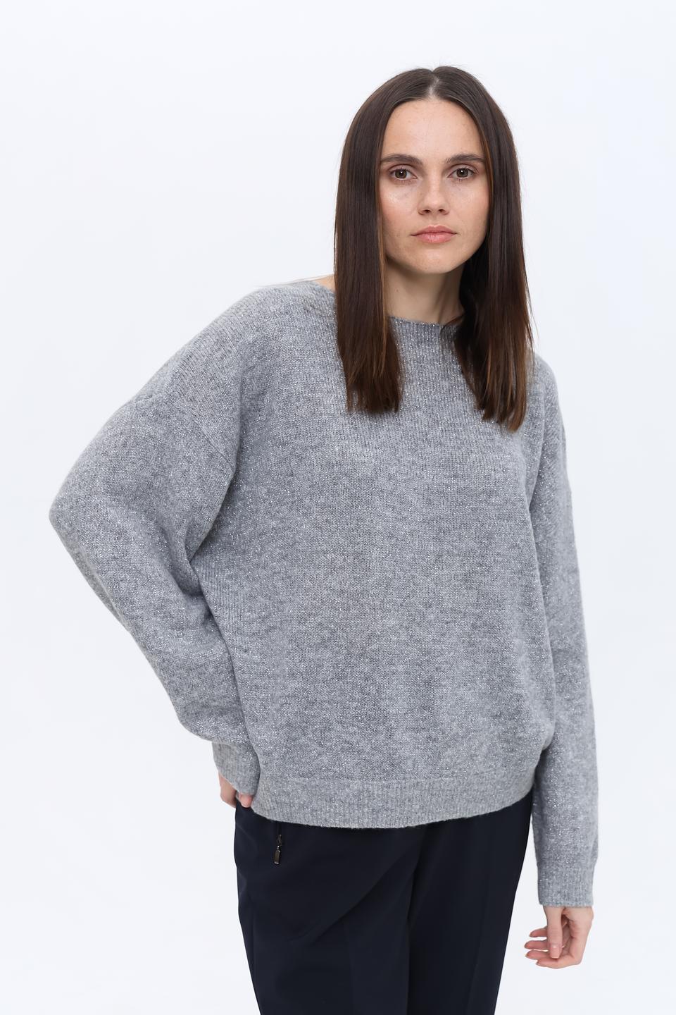 Пуловер Pezzo серый меланж