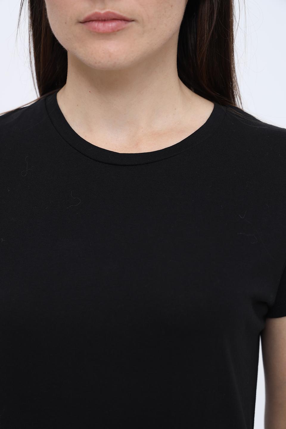 Футболка Alcott женская черная удлиненная