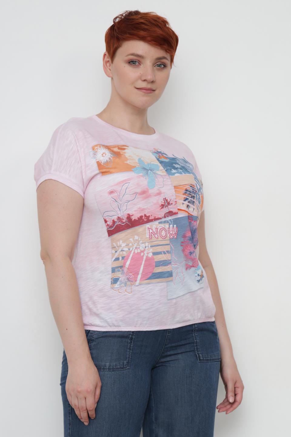 Футболка Thomas Rabe с принтом розовый