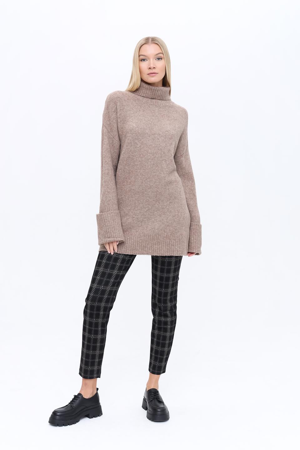 Пуловер Broadway с горлом бежевый