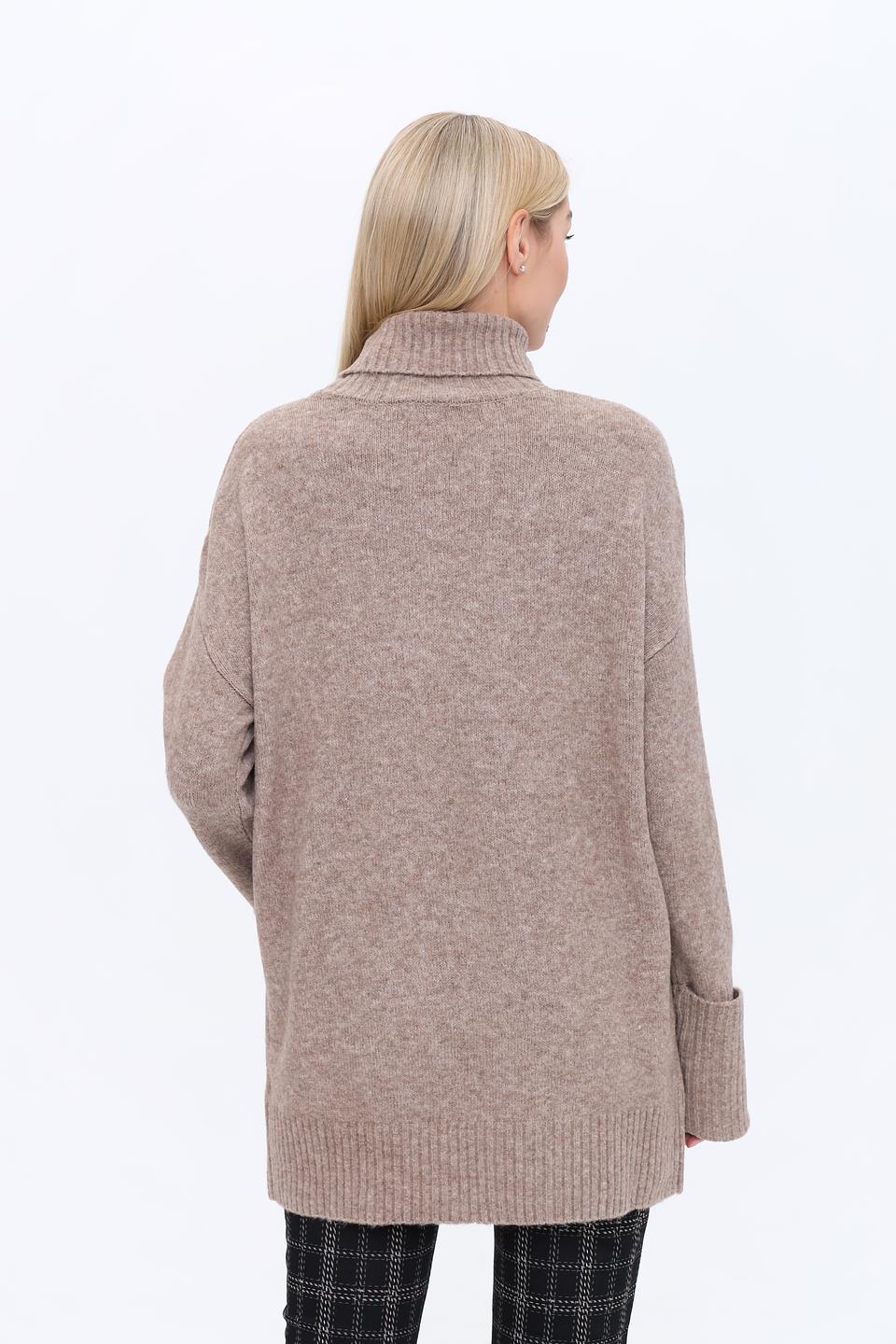 Пуловер Broadway с горлом бежевый