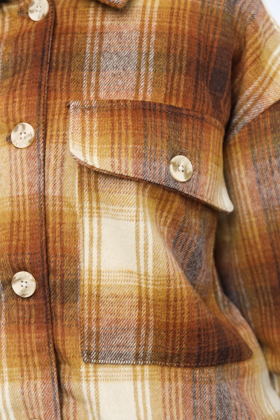 Рубашка Alcott в клетку коричневая