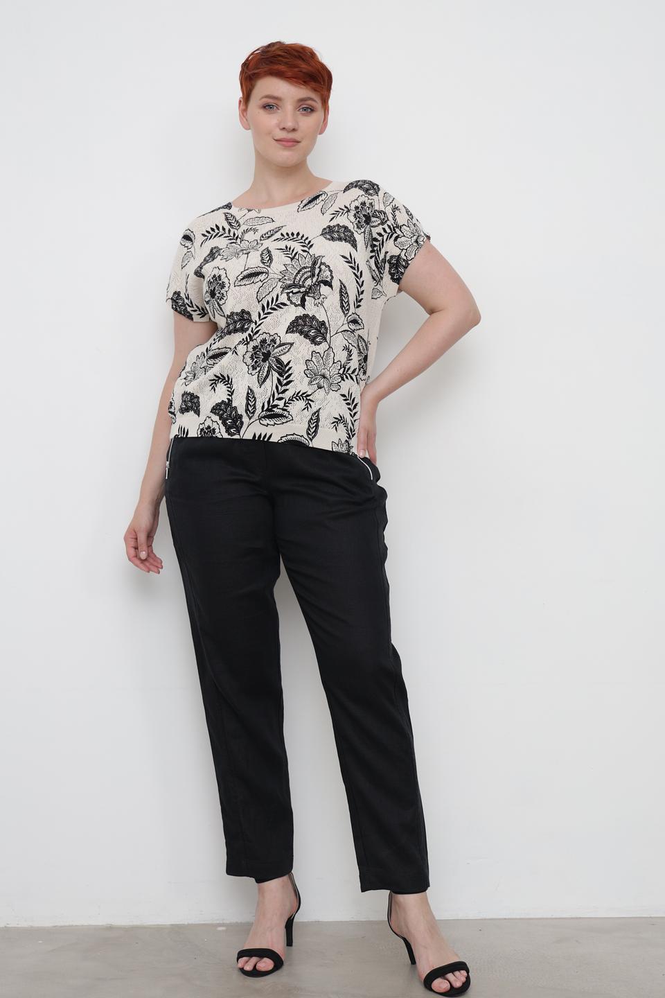 Пуловер Taifun с цветочным принтом