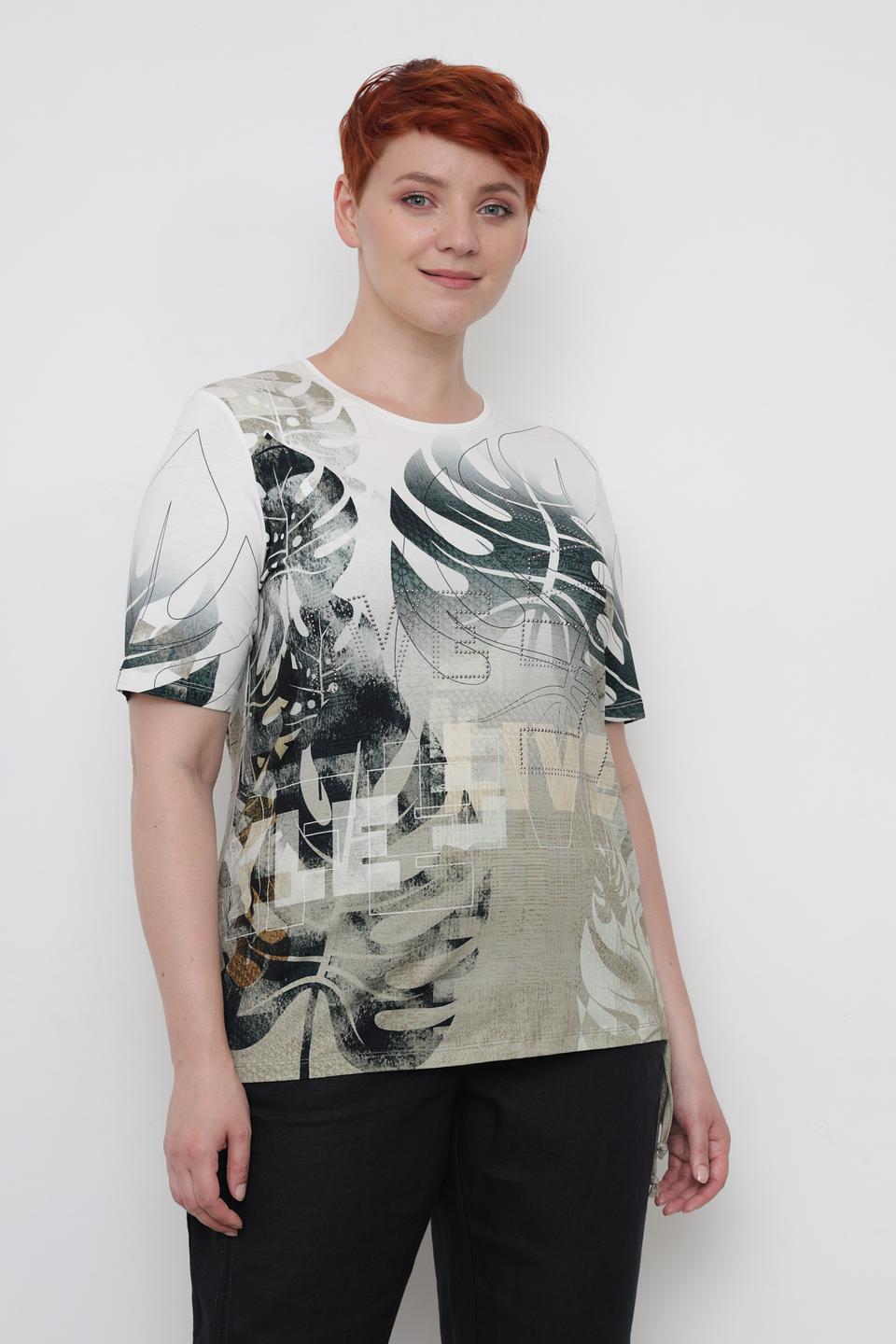 Футболка Frank Walder с принтом листьев