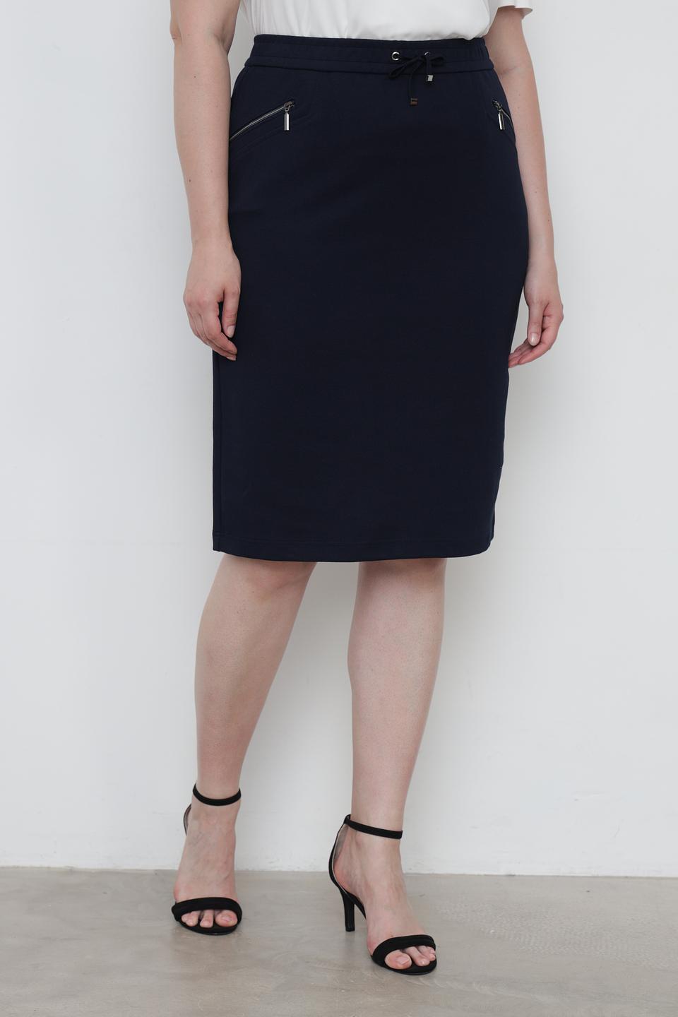 Юбка Rabe collection темно-синяя с карманами