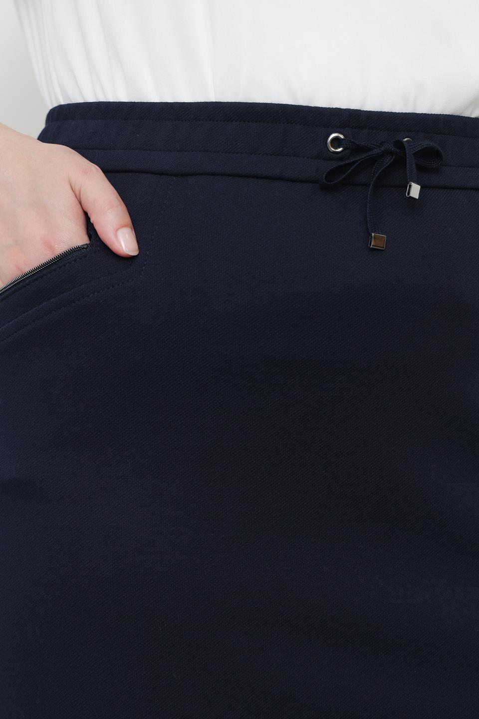 Юбка Rabe collection темно-синяя с карманами