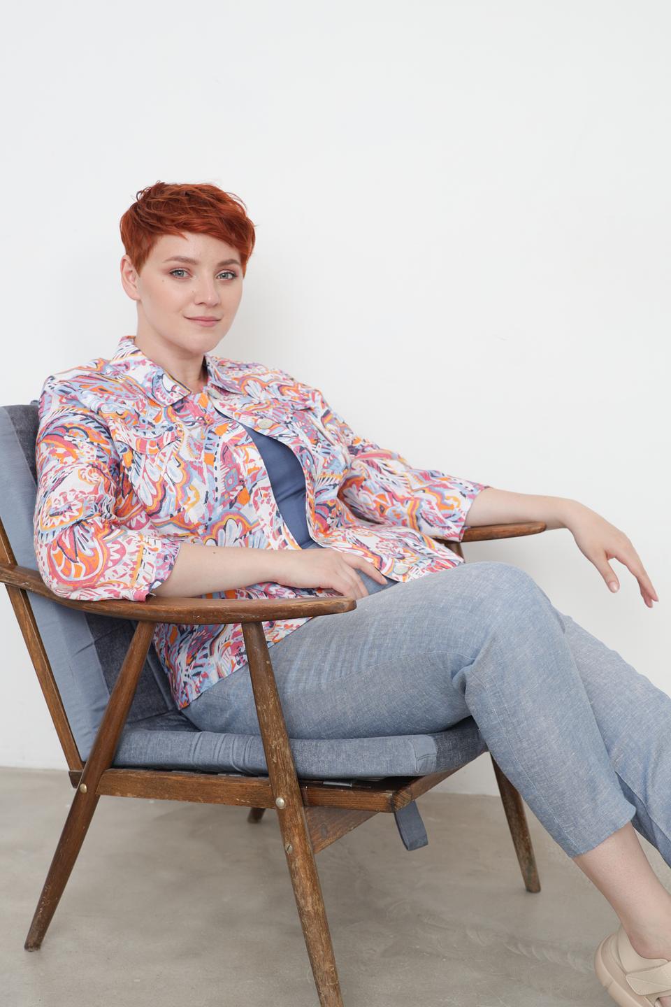 Рубашка Lebek с принтом