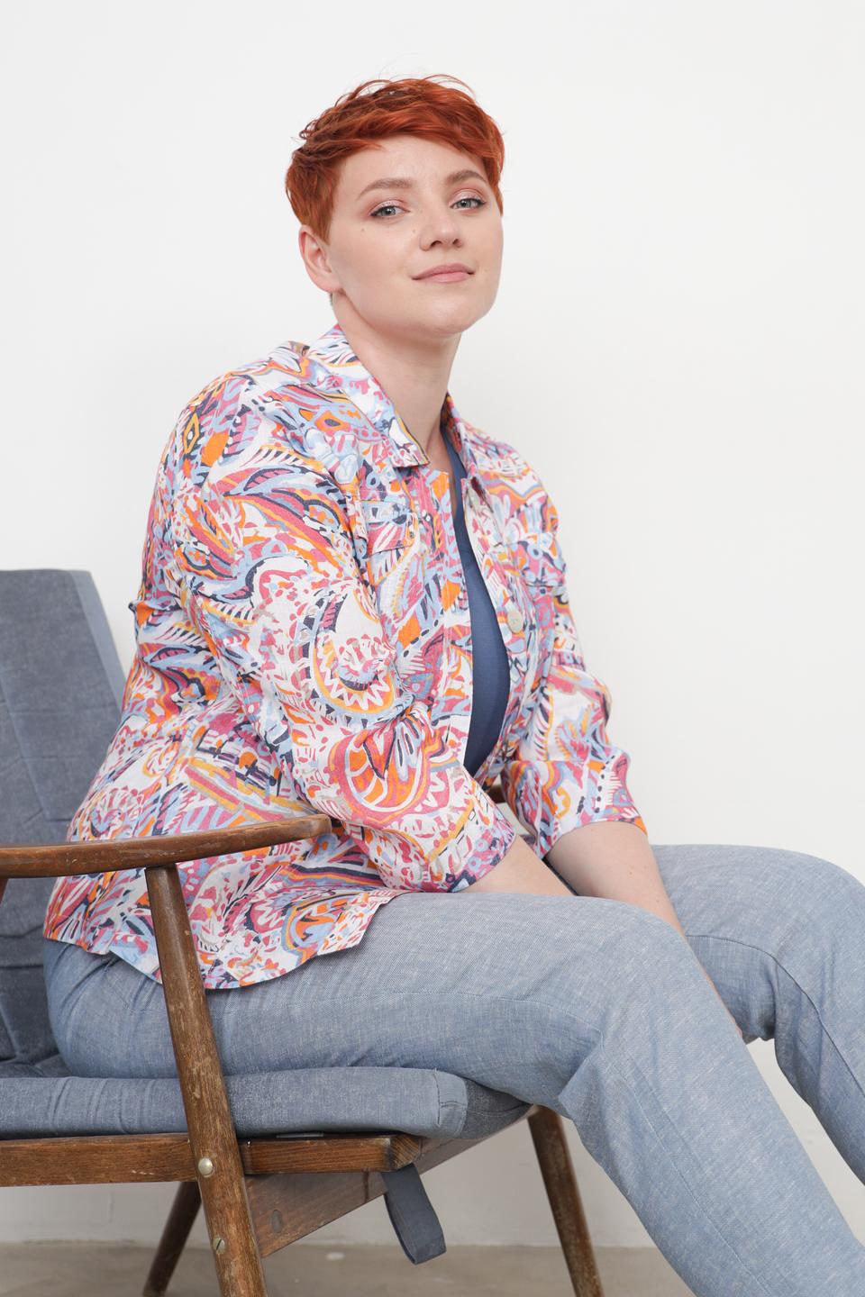 Рубашка Lebek с принтом