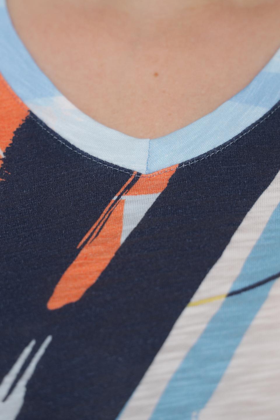 Футболка Thomas Rabe с принтом голубой