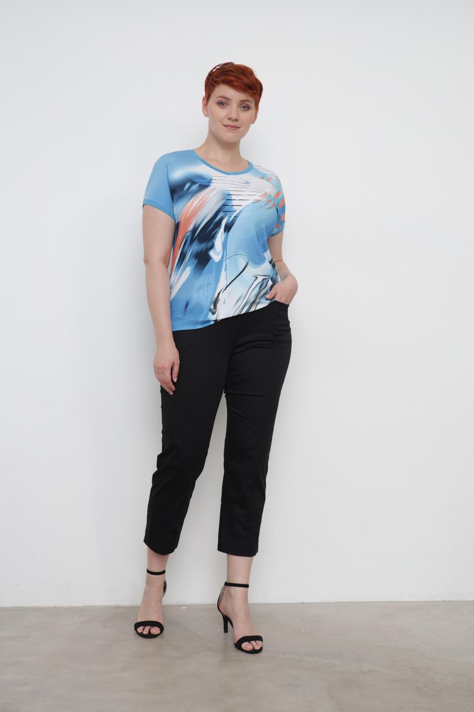 Футболка Thomas Rabe с принтом голубая