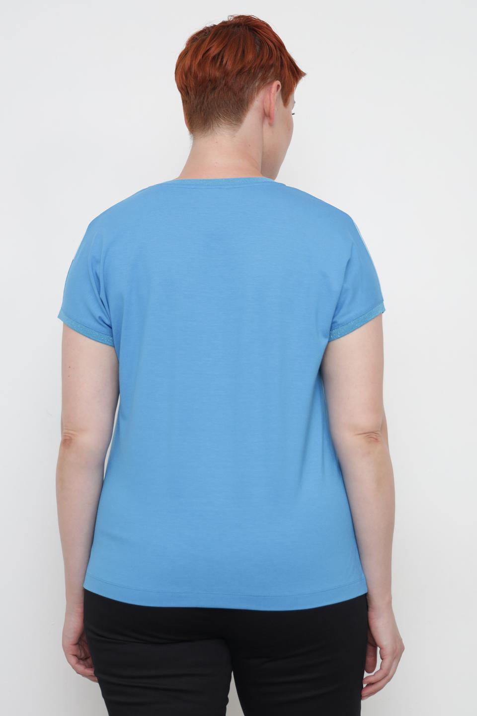 Футболка Thomas Rabe с принтом голубая