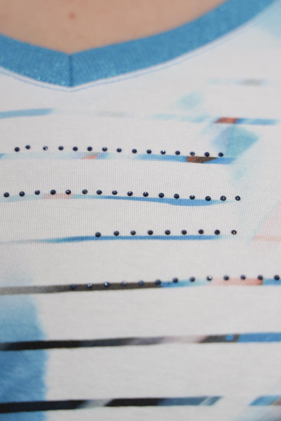 Футболка Thomas Rabe с принтом голубая