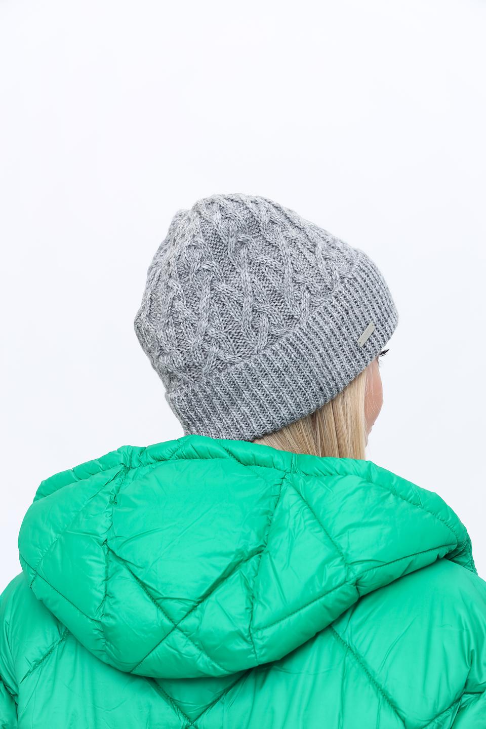 Шапка Seeberger серая с косами