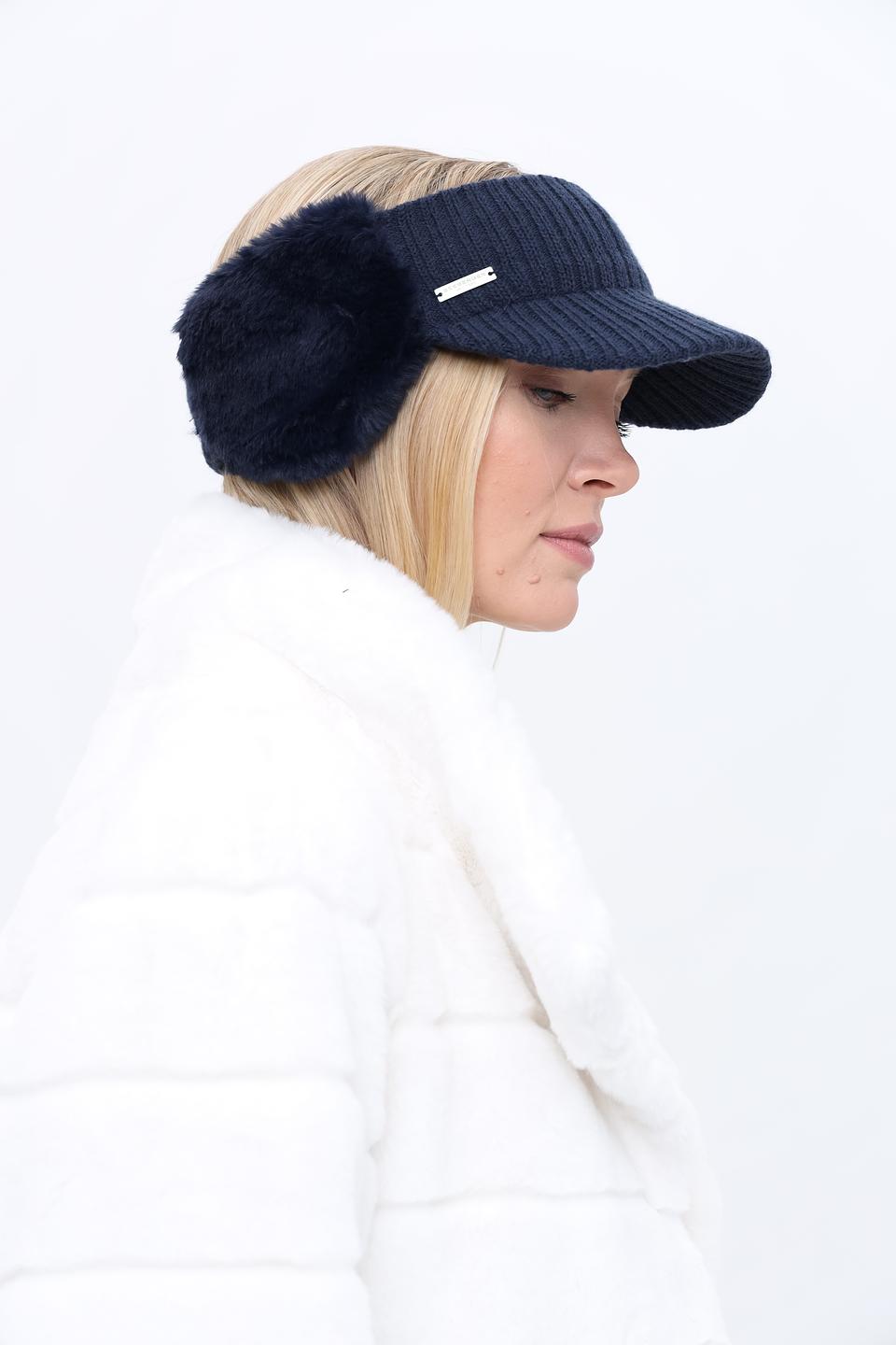 Повязка Seeberger с мехом синяя