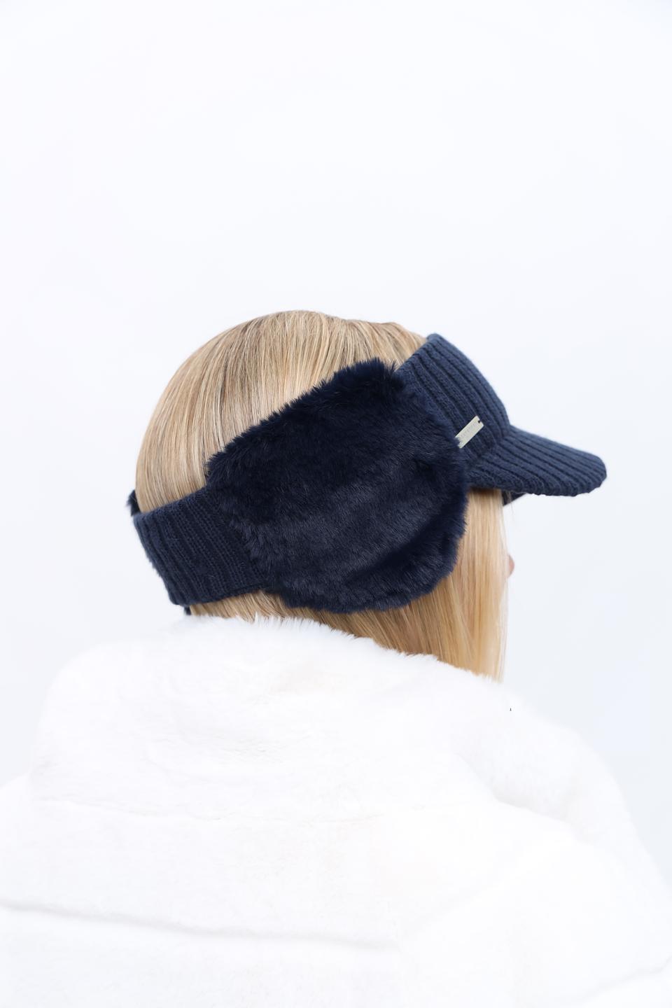 Повязка Seeberger с мехом синяя