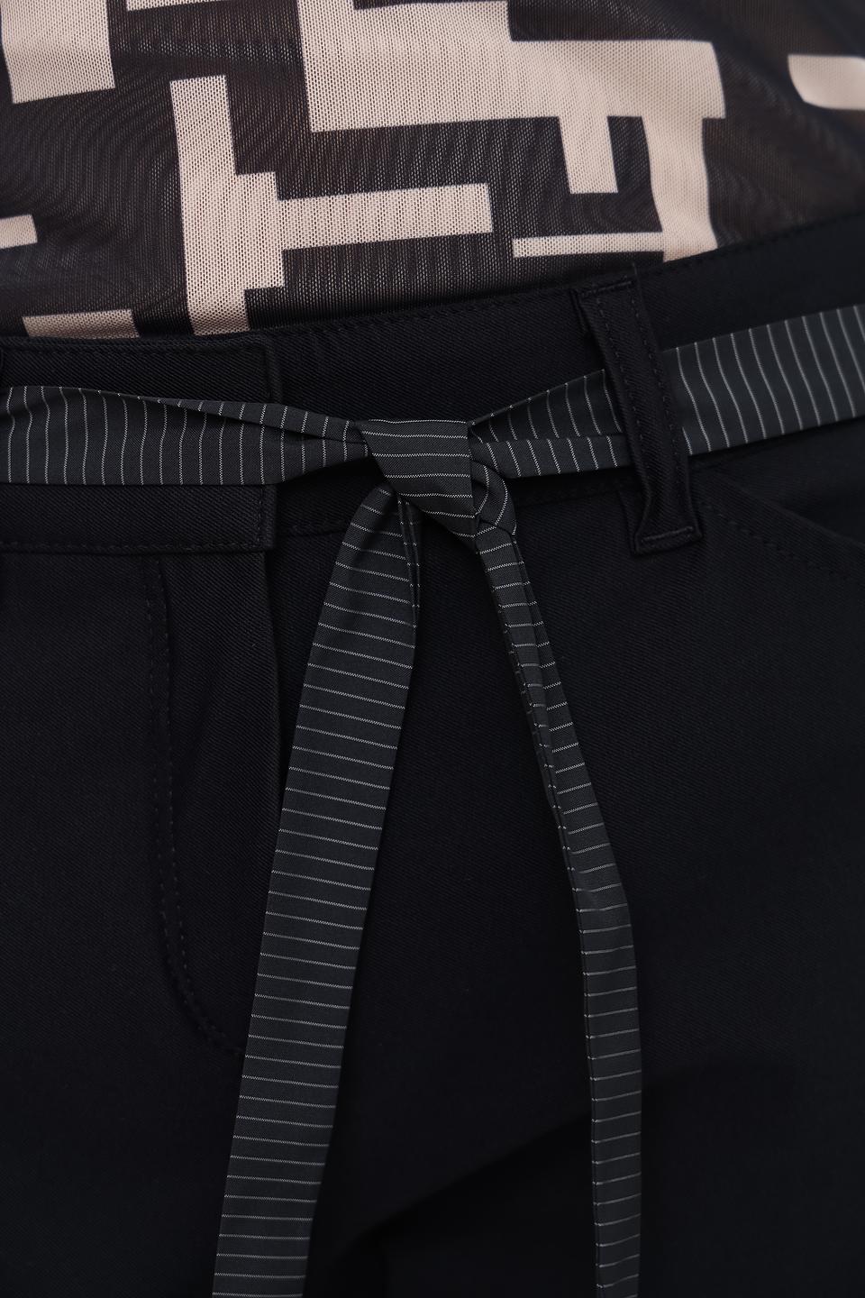 Брюки Ppep. с поясом чёрные