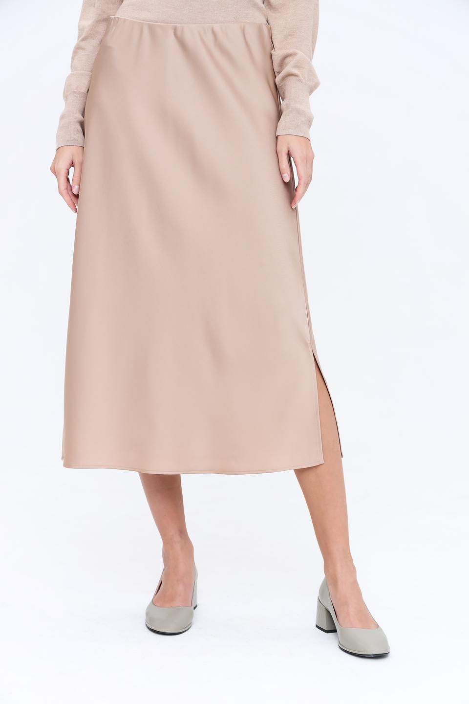 Юбка Marc Aurel бежевая с разрезом